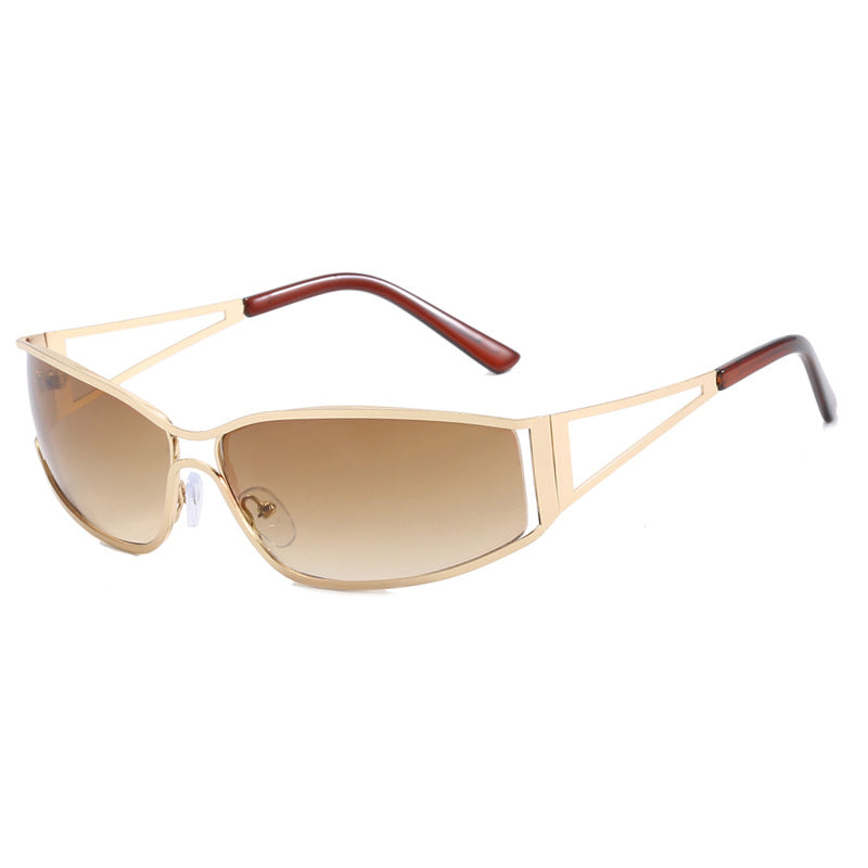 Gradient Metal Frame Sunglasses - Onlymaker