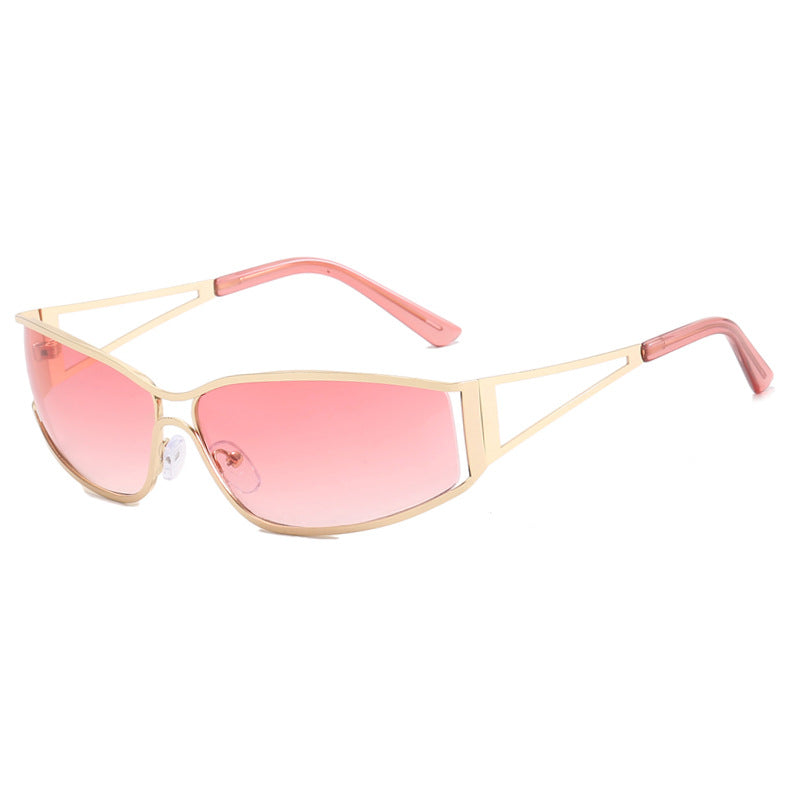 Gradient Metal Frame Sunglasses - Onlymaker