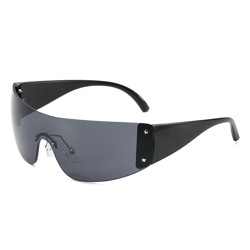 One-piece Rimless Sunglasses - Onlymaker