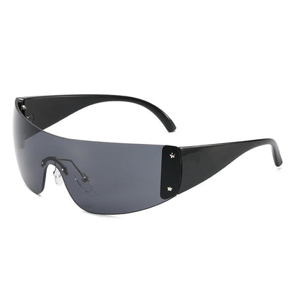 One-piece Rimless Sunglasses - Onlymaker