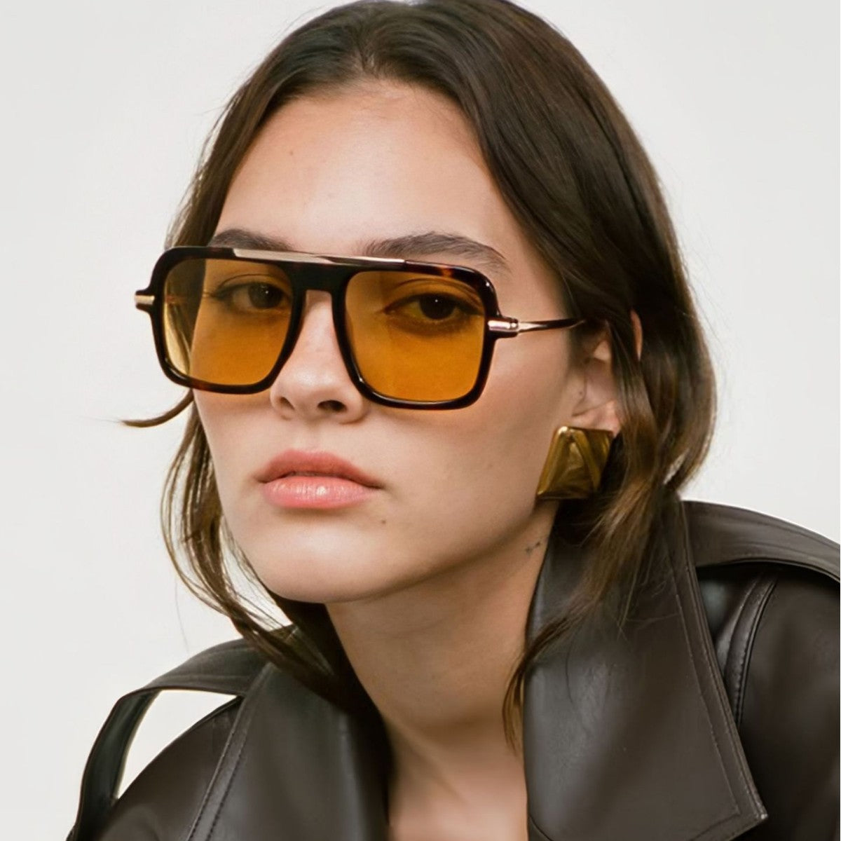 Square Shape Aviator Sunglasses - Onlymaker