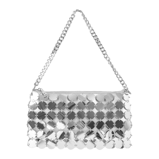 Silver Sequins Chain Handbag - Onlymaker