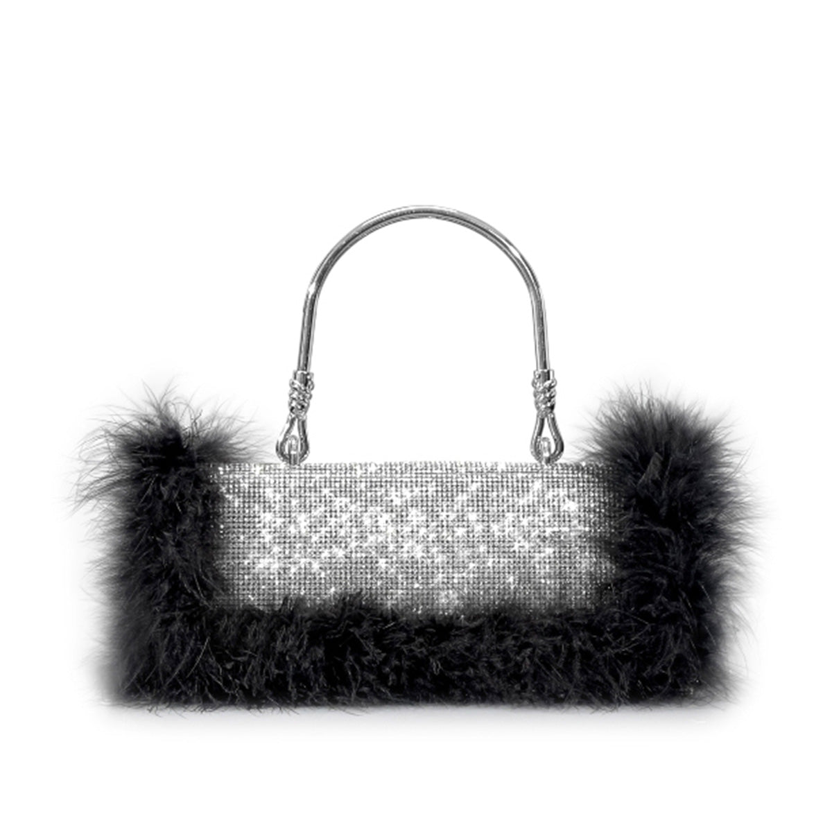 Rhinestone Feather Crossbody Handbags - Onlymaker