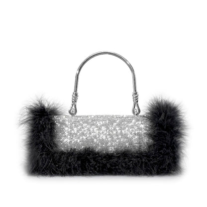 Rhinestone Feather Crossbody Handbags - Onlymaker