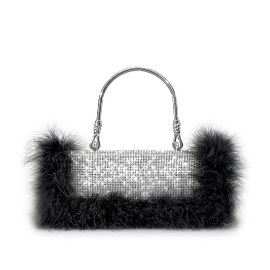 Rhinestone Feather Crossbody Handbags - Onlymaker