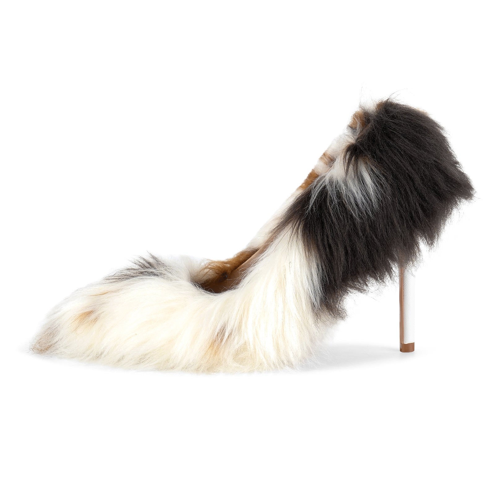 Fur Pointed Toe Stiletto Pumps - Onlymaker