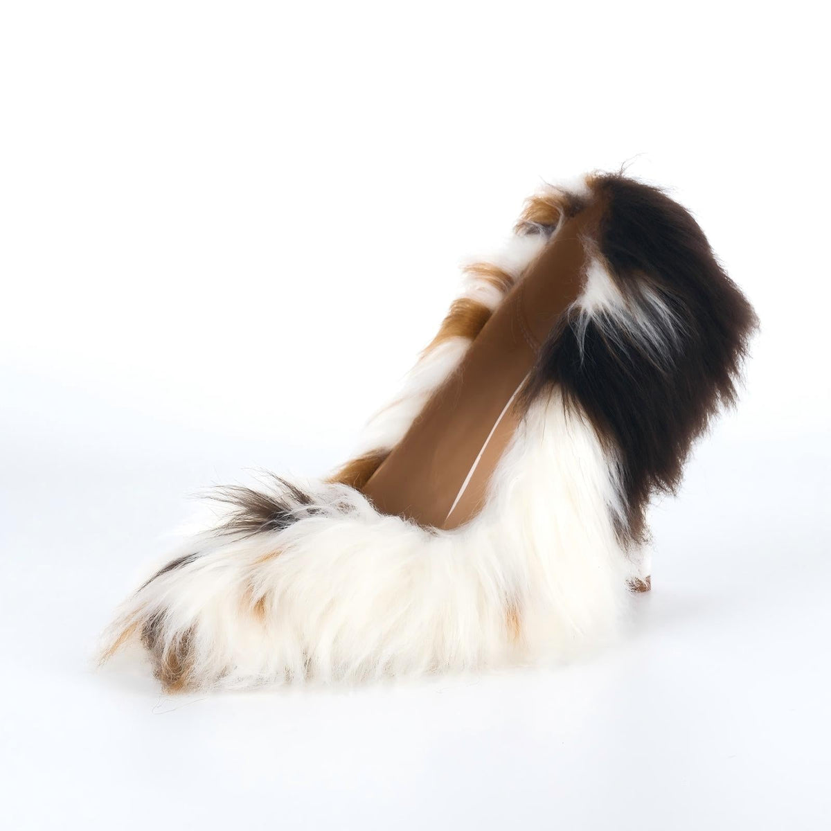 Fur Pointed Toe Stiletto Pumps - Onlymaker