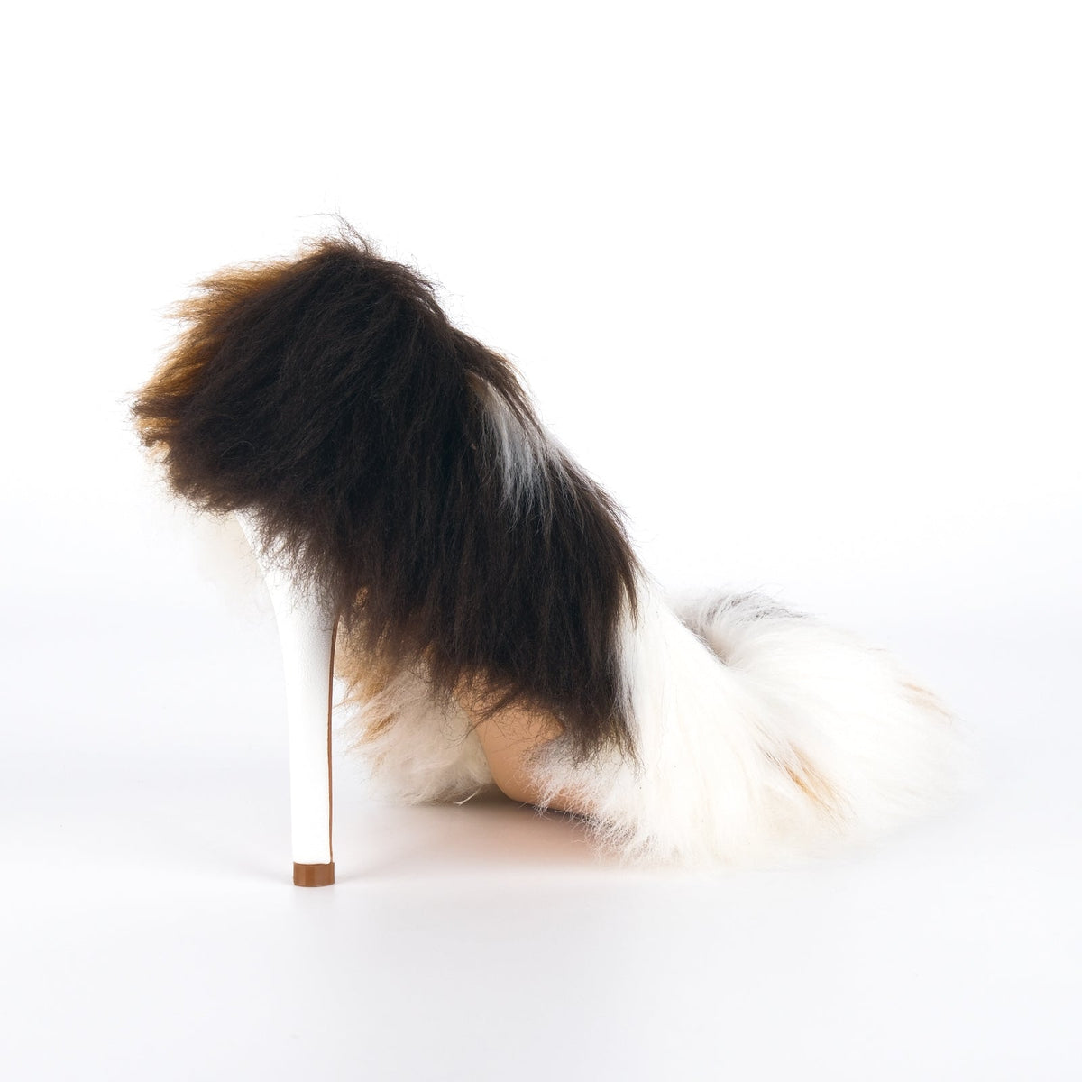 Fur Pointed Toe Stiletto Pumps - Onlymaker