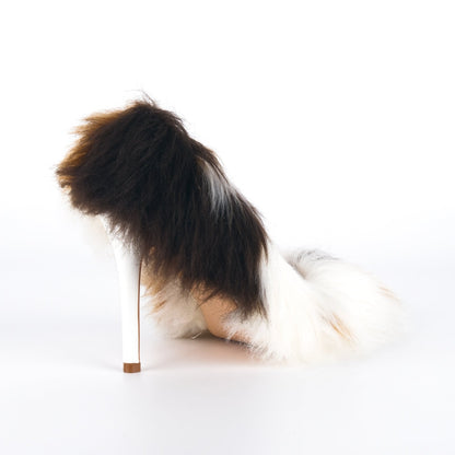 Fur Pointed Toe Stiletto Pumps - Onlymaker