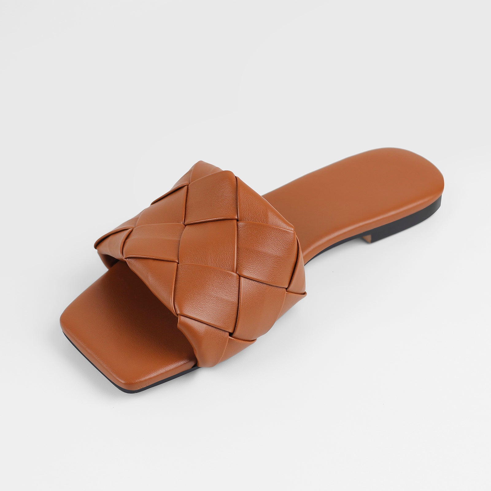Open Toe Slip on Flat Slipper - Onlymaker