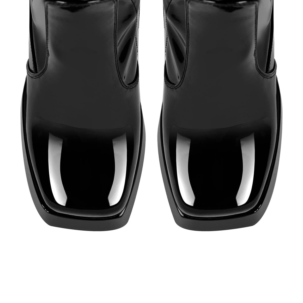 Square Toe Chunky Heels Platform Over The Knee Boots - Onlymaker
