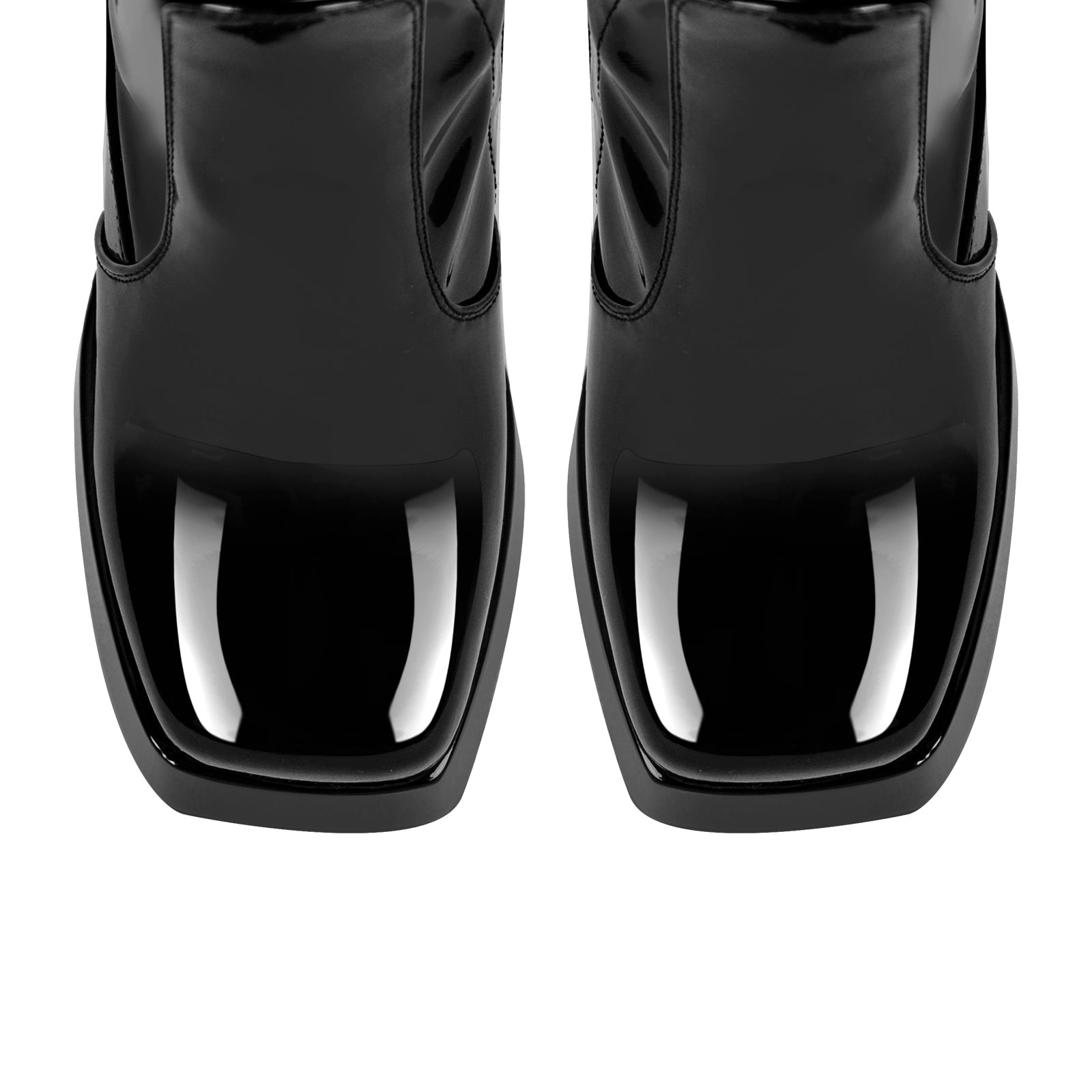 Square Toe Chunky Heels Platform Over The Knee Boots - Onlymaker