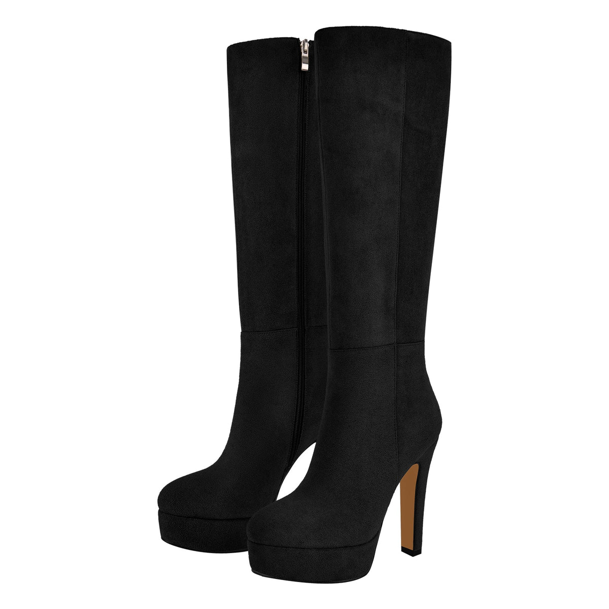 Onlymaker Platform Suede Knee High Boots - Onlymaker