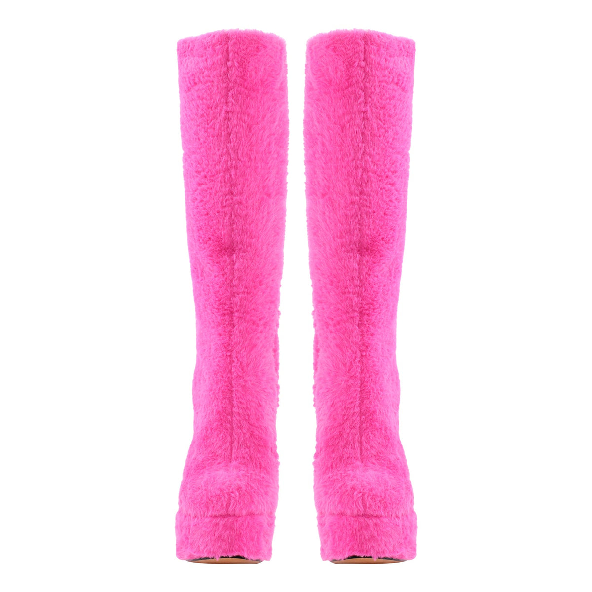 Fur Platform High Heels Boots - Onlymaker