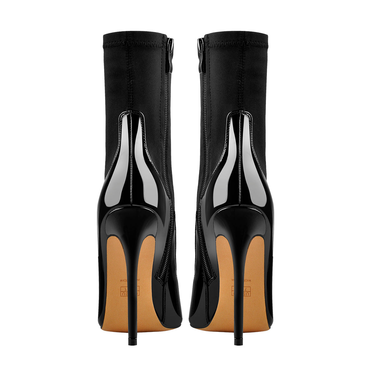 Pointed Toe Minimalistic Stretch Stiletto Ankle Boots - Onlymaker