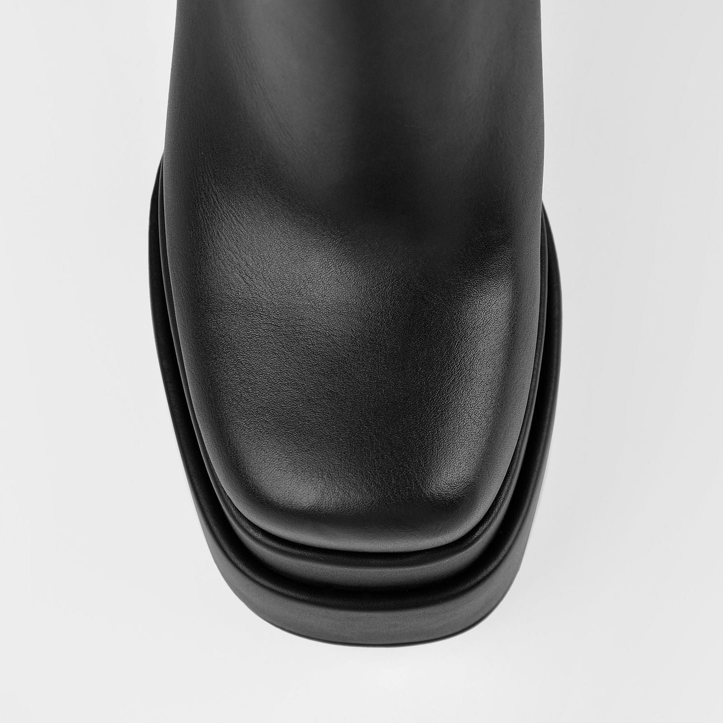Double Platform Elastic Zipper Chunky Heel Ankle Boots - Onlymaker
