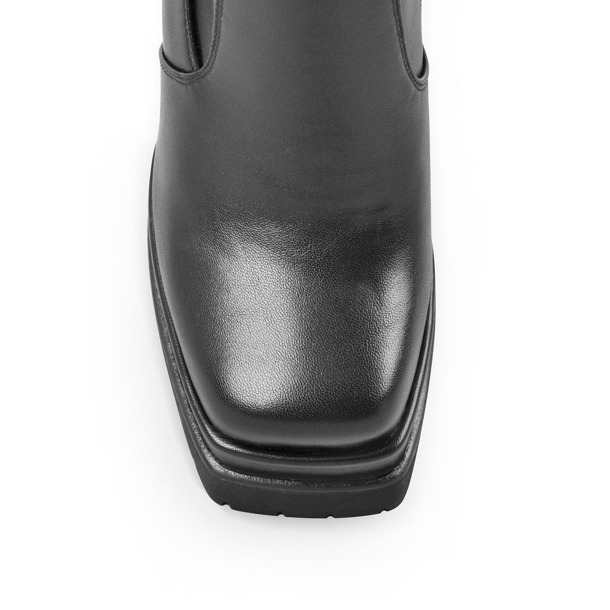 Double Platform Zipper Chunky Heel Ankle Boots - Onlymaker