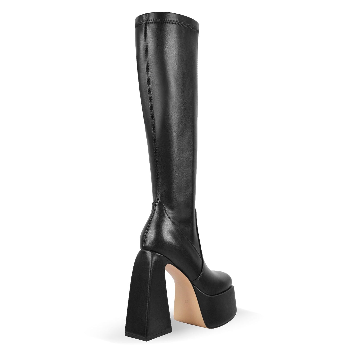 Platform Triangle Heel Thigh Knee High Boots - Onlymaker
