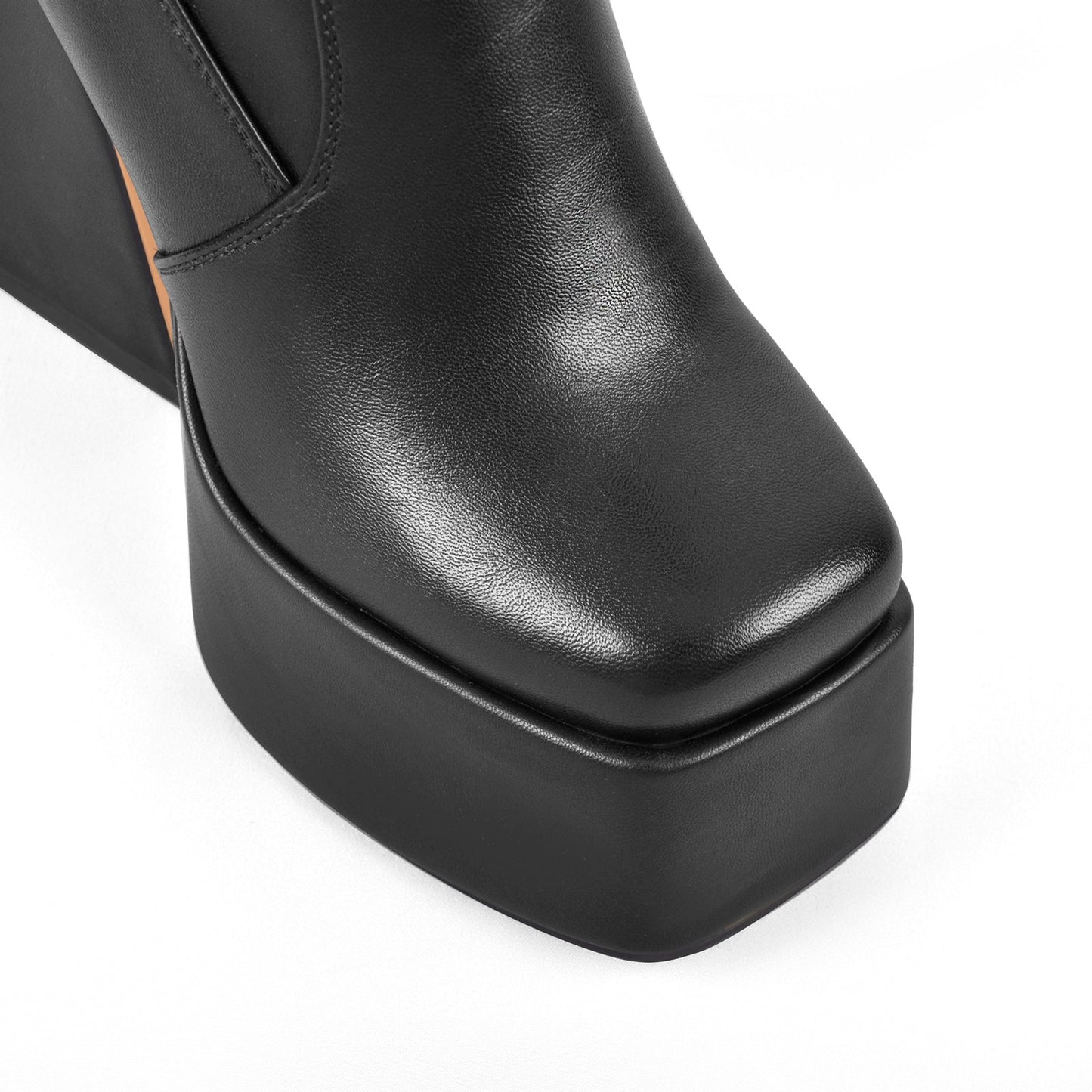 Platform Triangle Heel Thigh Knee High Boots - Onlymaker
