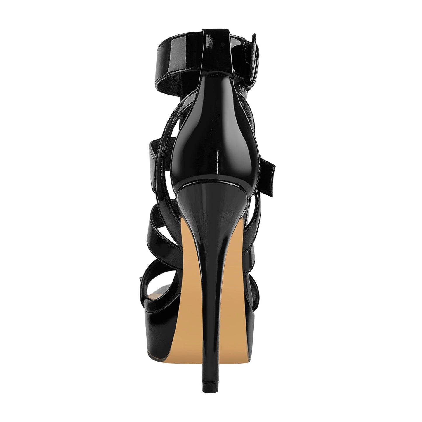 Pointed Toe Buckle Strap Stiletto Platform Sandals - Onlymaker