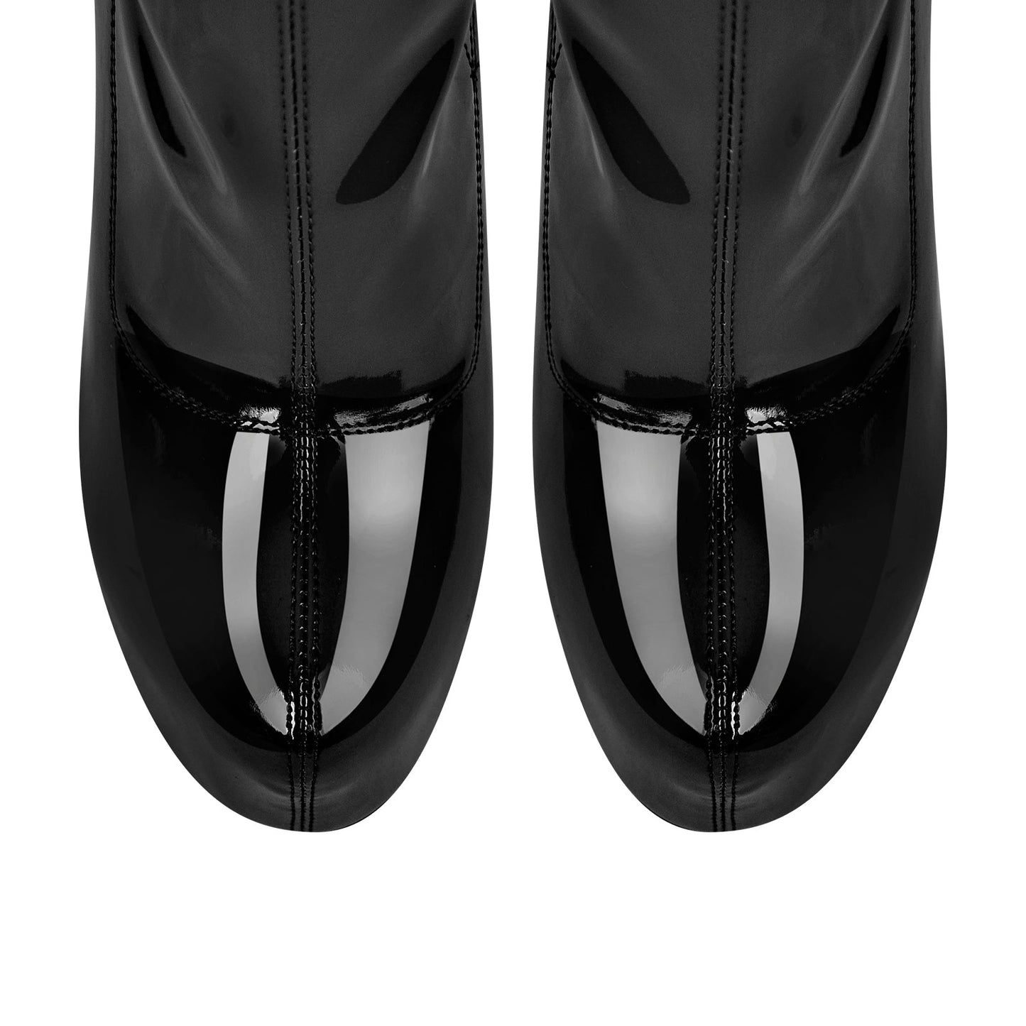 Patent Leather Platform Stiletto High Heel Ankle Boots - Onlymaker