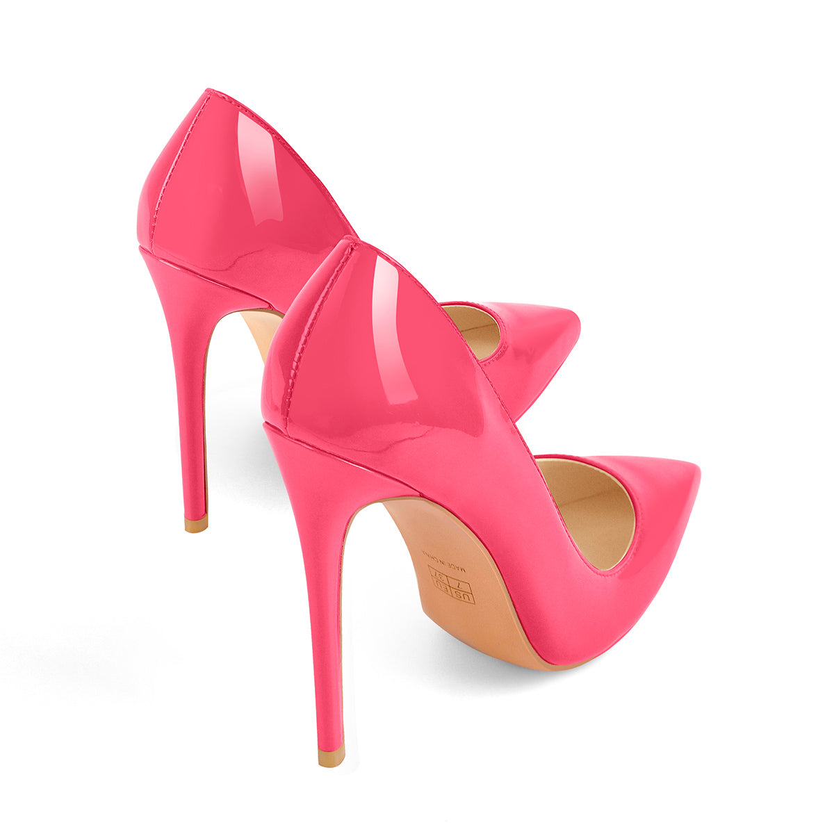 8cm 10cm 12cm Rose Red Pointed Toe Slip On High Heel Pumps - Onlymaker