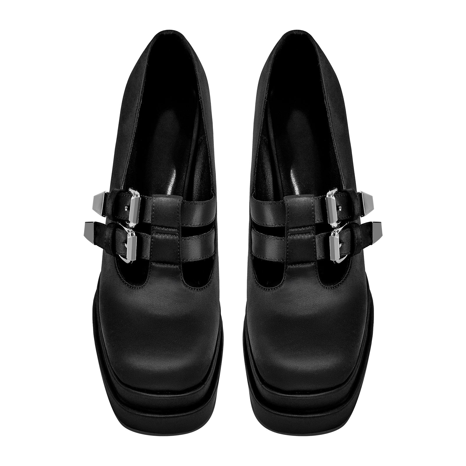 Double Platforms Chunky High Heel Pumps - Onlymaker