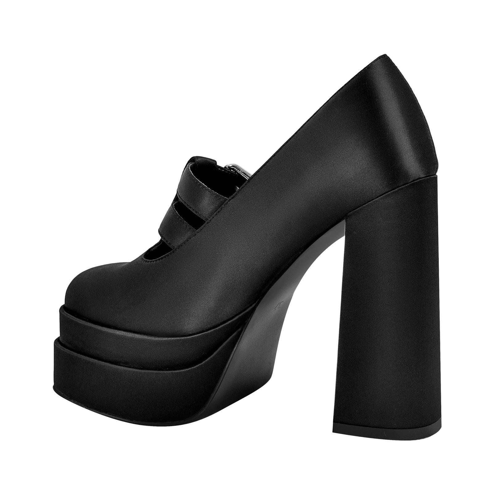 Double Platforms Chunky High Heel Pumps - Onlymaker