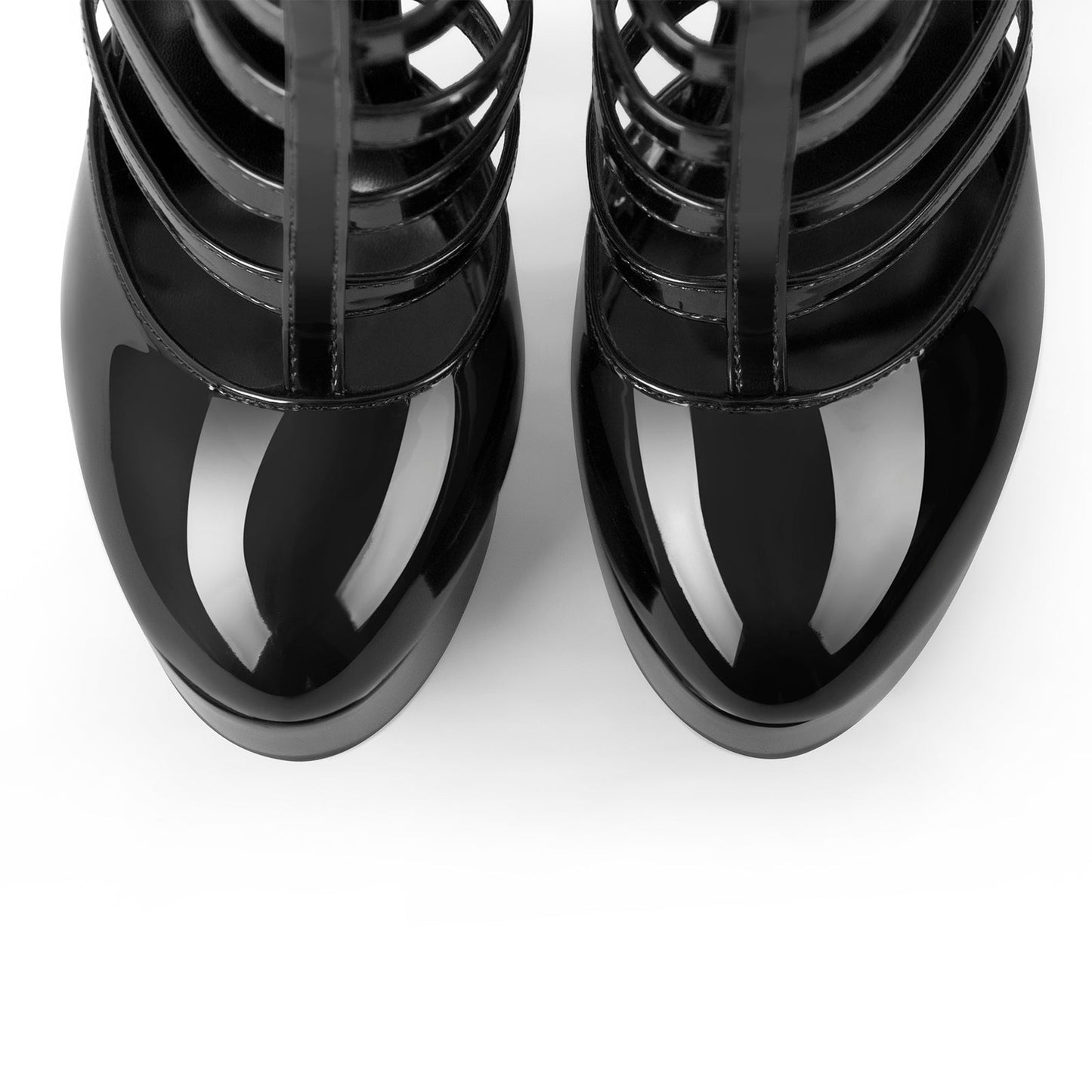 Round Toe Platform Buckle High Heel Stiletto Pumps - Onlymaker