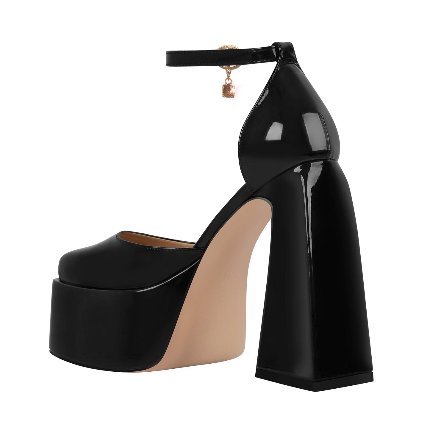 Ankle Strap Chunky Platform Mary Jane Pumps - Onlymaker
