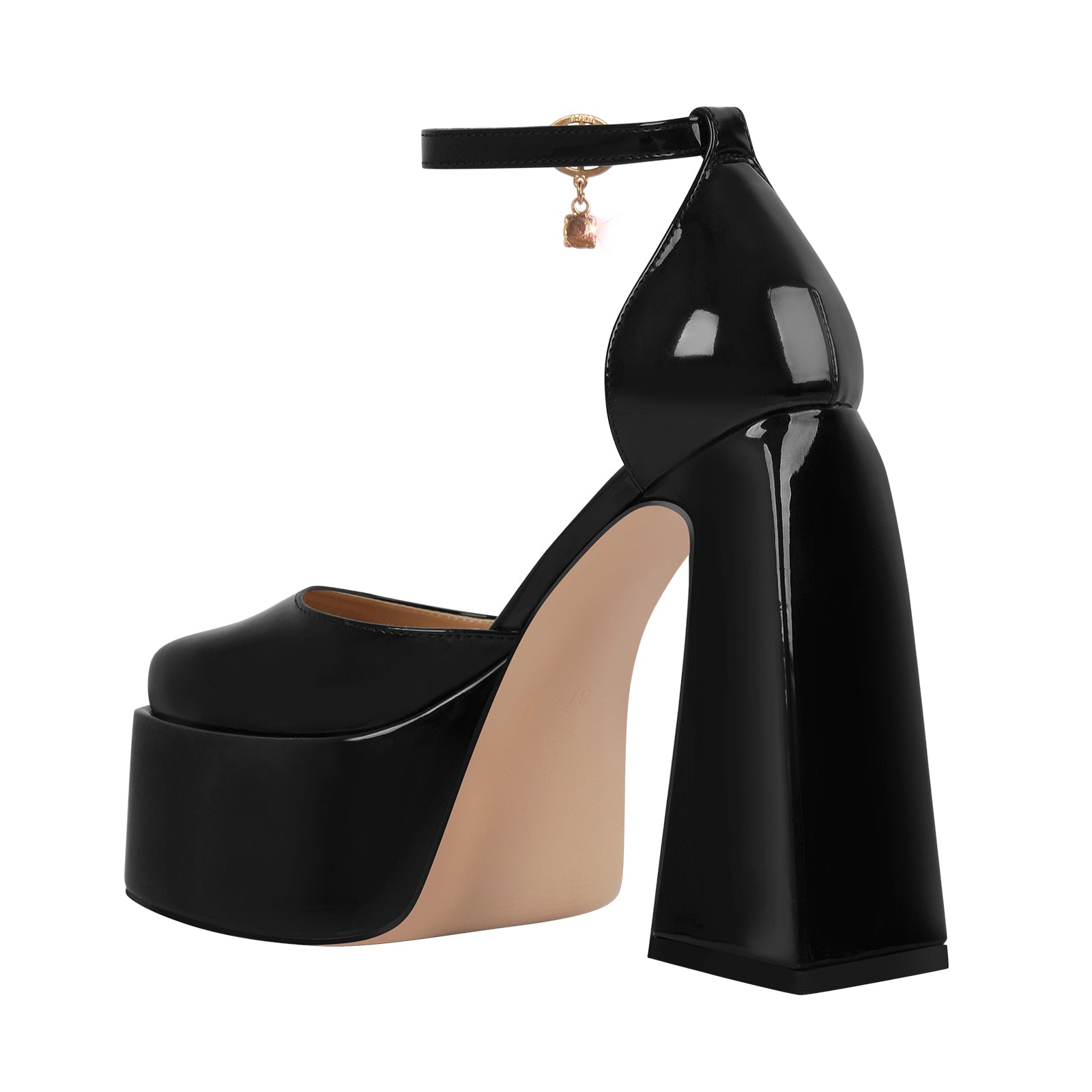 Ankle Strap Chunky Platform Mary Jane Pumps - Onlymaker