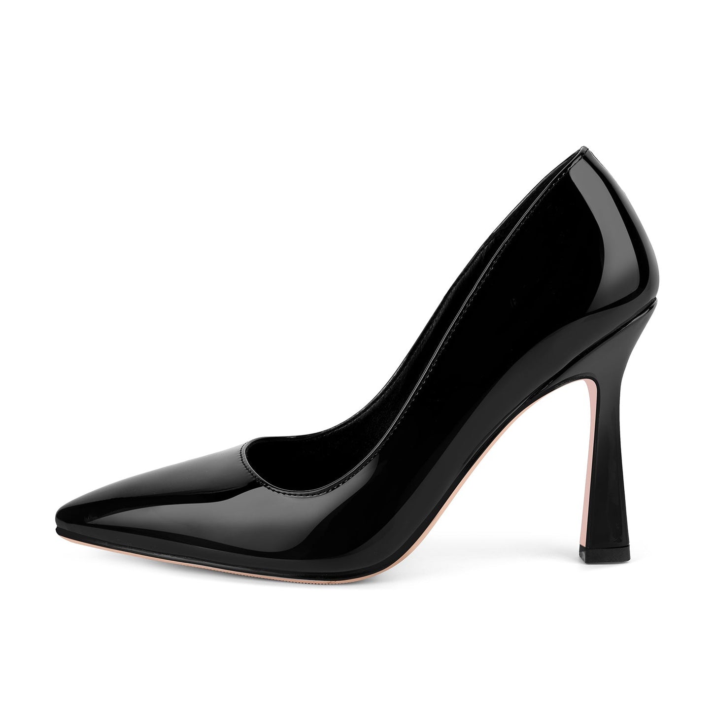 Pointed Toe Patent Leather High Heels - Onlymaker