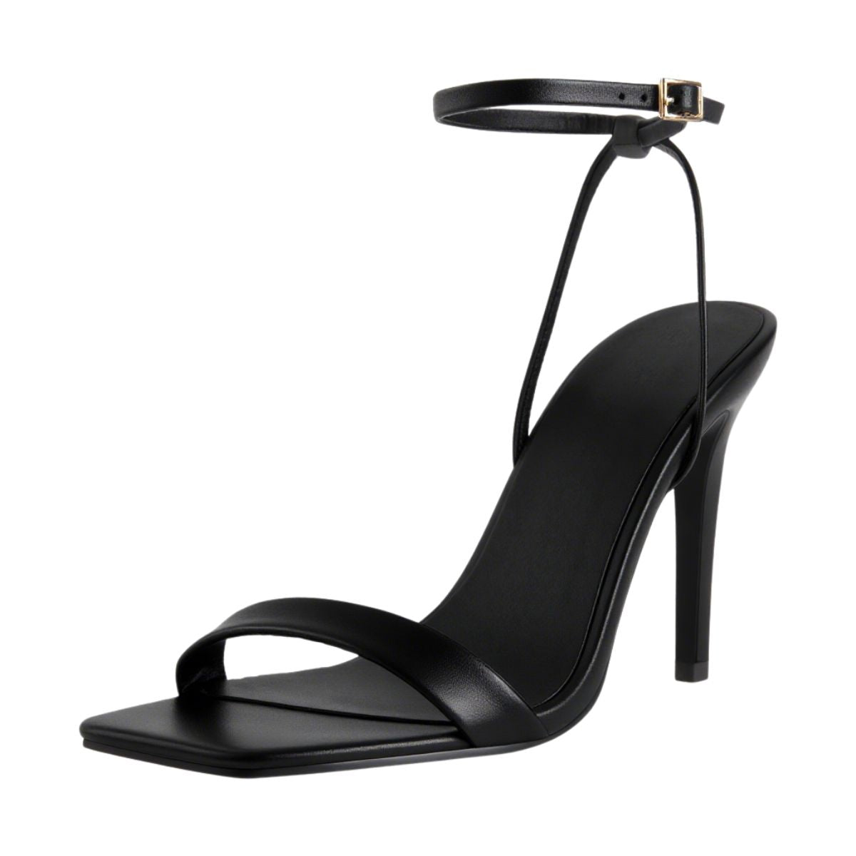 Square Toe Ankle Strap Stiletto Sandals - Onlymaker