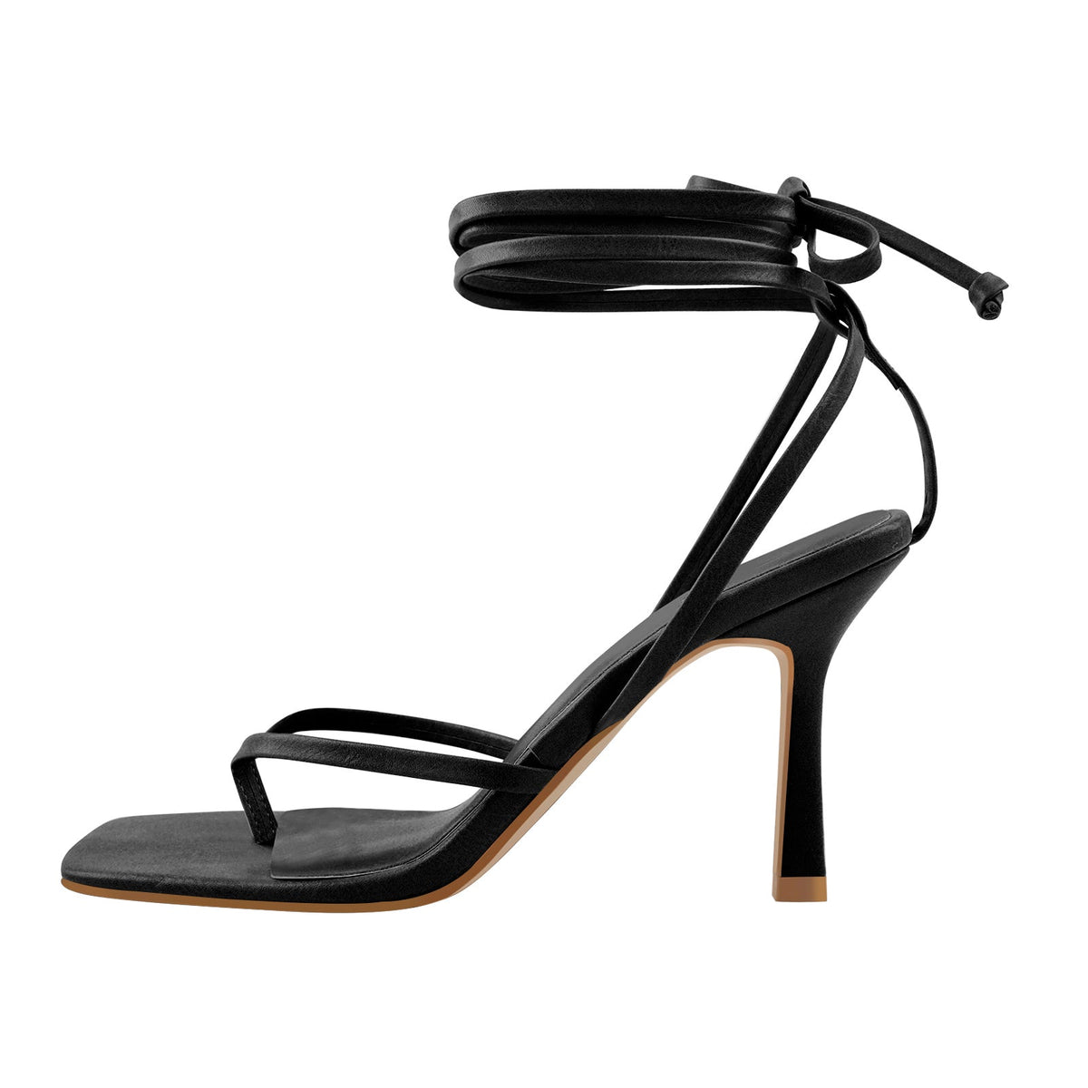 Flip Flop Thong Square Toe Lace Up Sandals - Onlymaker