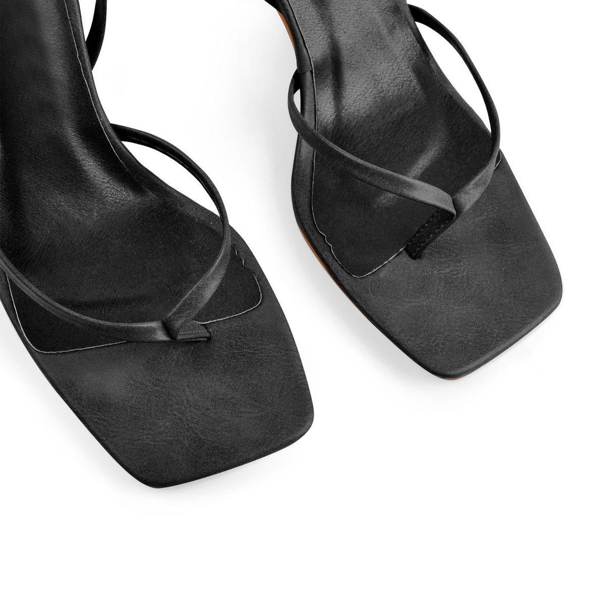 Flip Flop Thong Square Toe Lace Up Sandals - Onlymaker