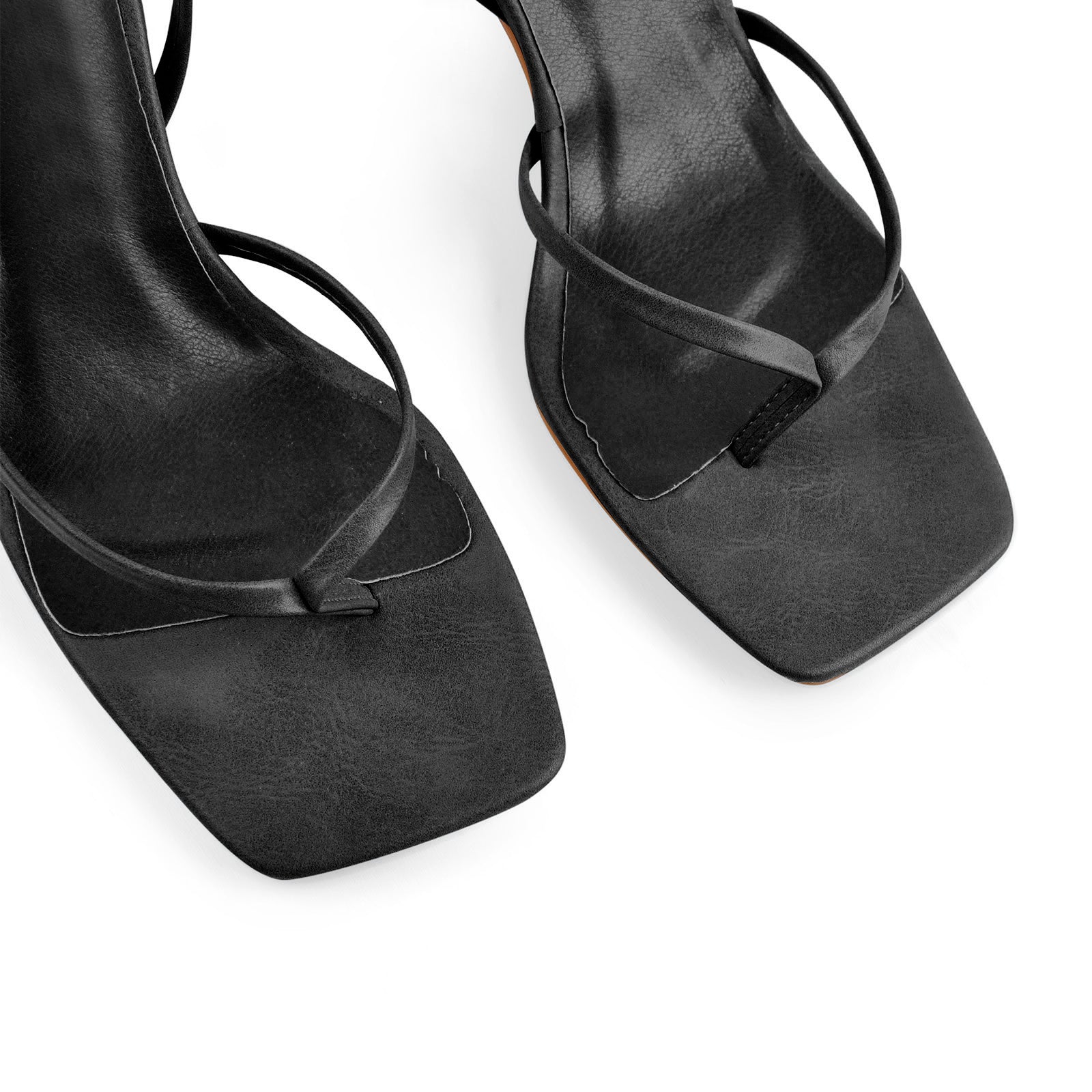 Flip Flop Thong Square Toe Lace Up Sandals - Onlymaker