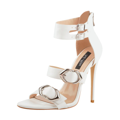 Ankle Strap Buckle Band Stilettos High Heel Sandals - Onlymaker