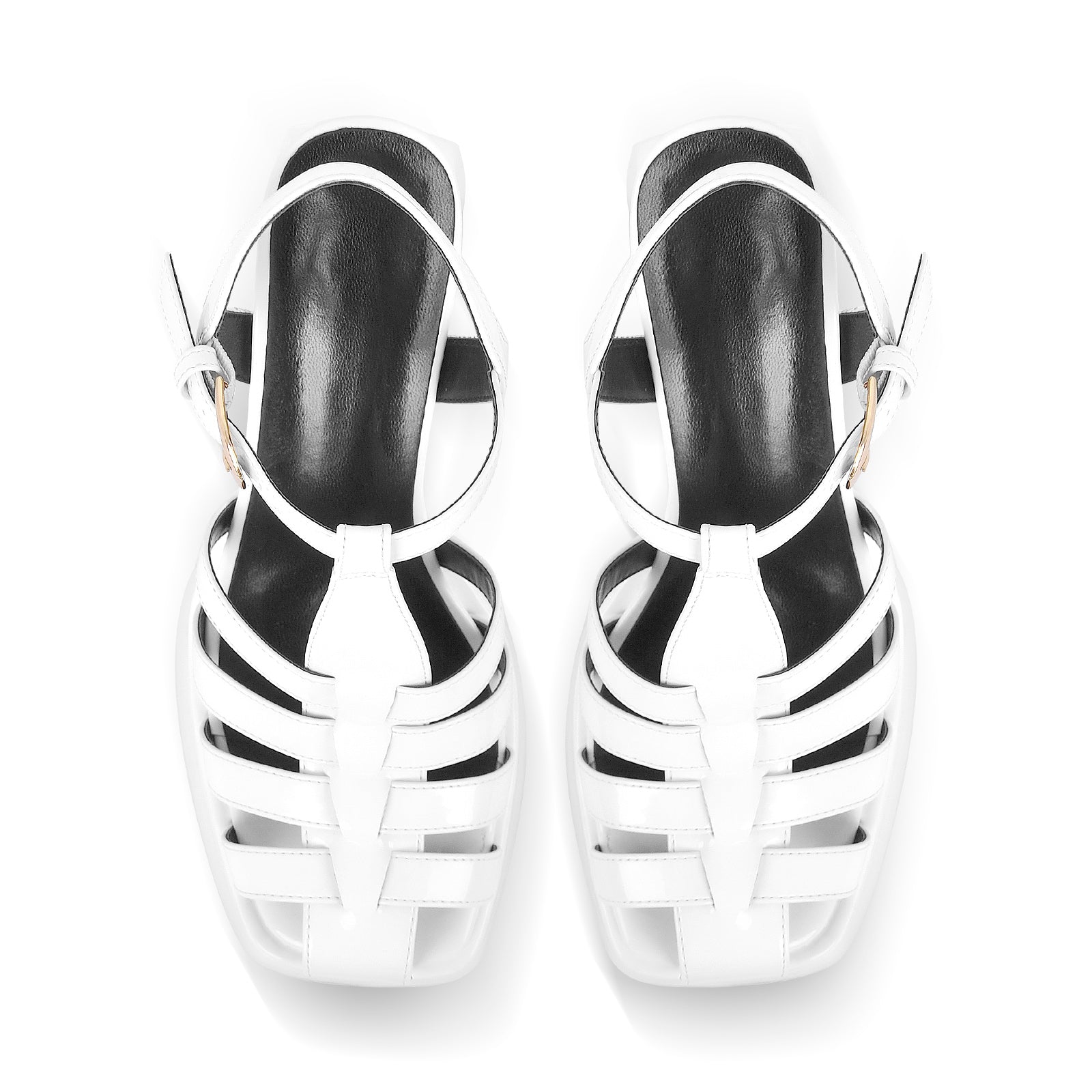 Platform Chunky High Heels Buckle Sandals - Onlymaker