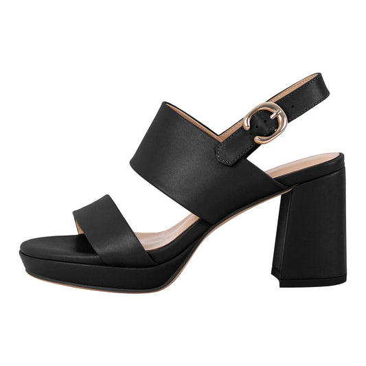 Platform Buckle Strap Chunky Heel Sandals - Onlymaker