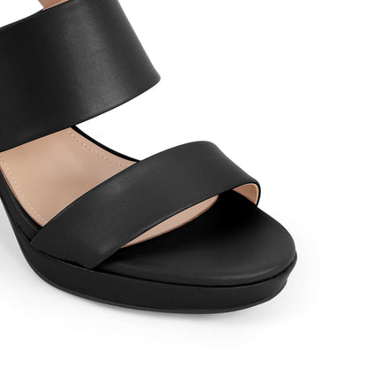 Platform Buckle Strap Chunky Heel Sandals - Onlymaker