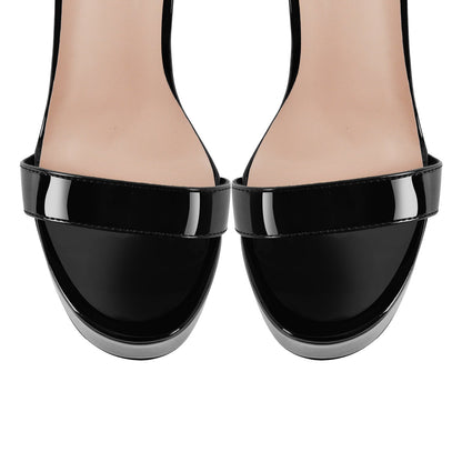 Platform Rivet Ankle Strap Stiletto Sandals - Onlymaker