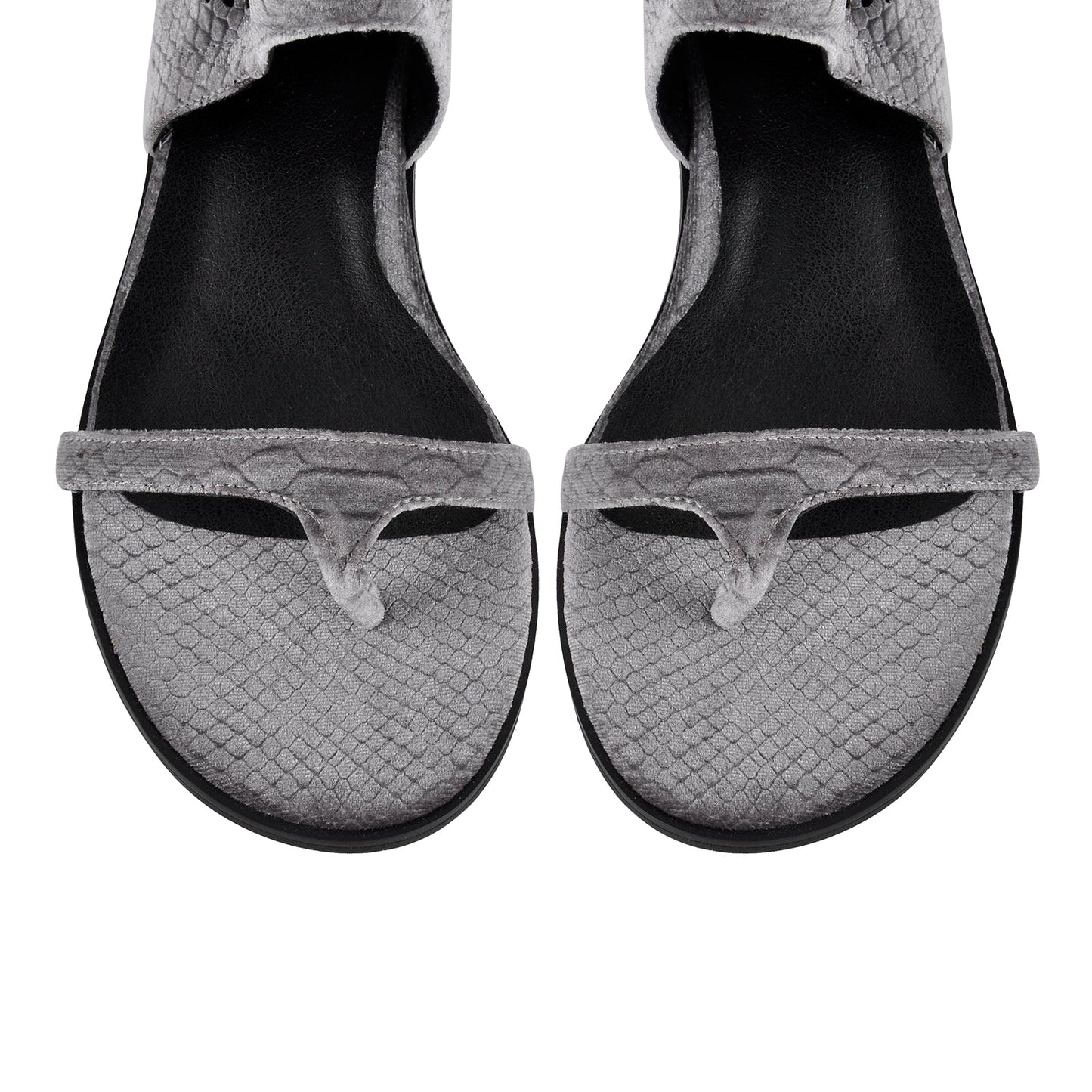 Flip-Flop Buckle Cutout Flat Bootie Sandals - Onlymaker
