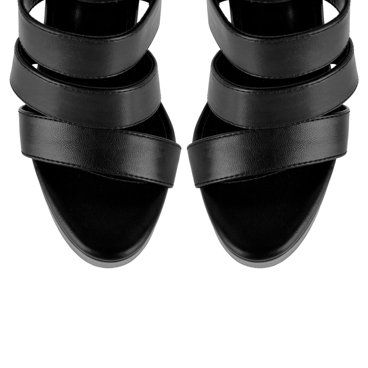 Platform Gladiator Cutout Zipper Boots Sandals - Onlymaker