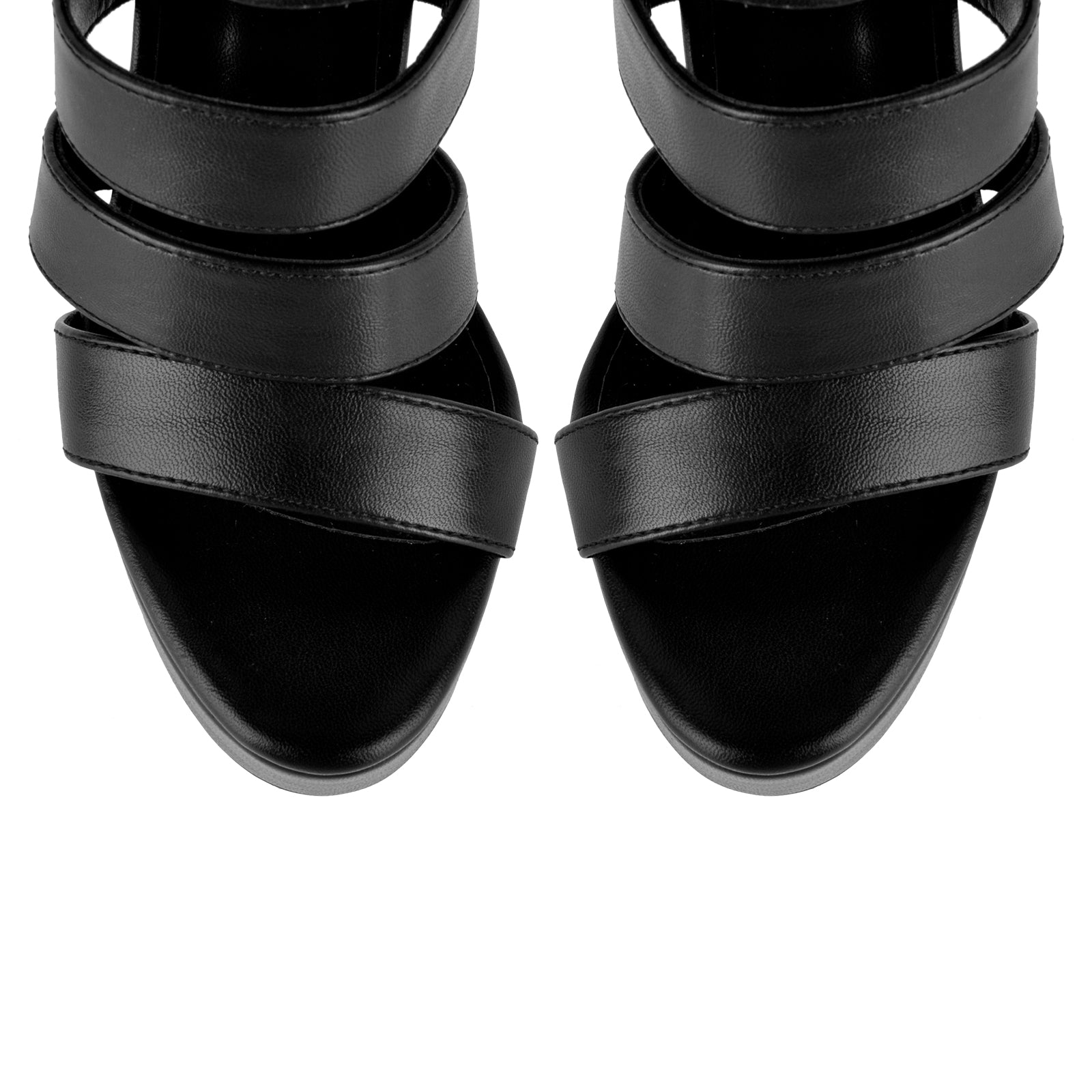 Platform Gladiator Cutout Zipper Boots Sandals - Onlymaker