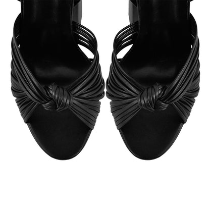 Platform Buckle Strap Chunky Heel Sandals - Onlymaker