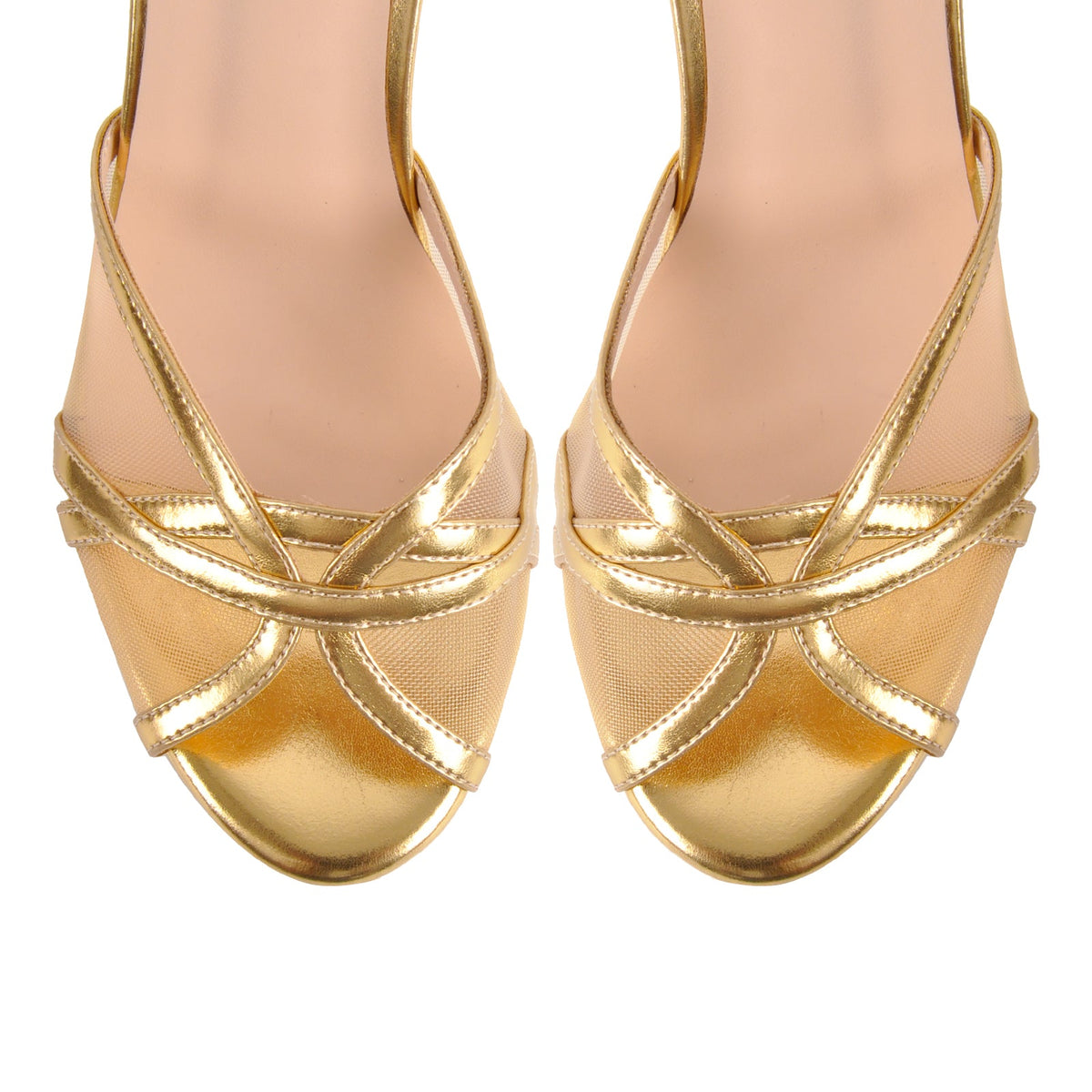 Platform Mesh Ankle Strap Chunky Heel Sandals - Onlymaker
