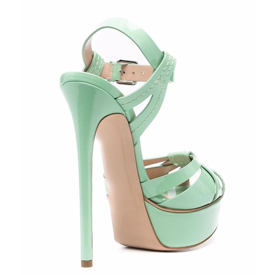 Peep Toe Platform Buckle Strap Sandals - Onlymaker