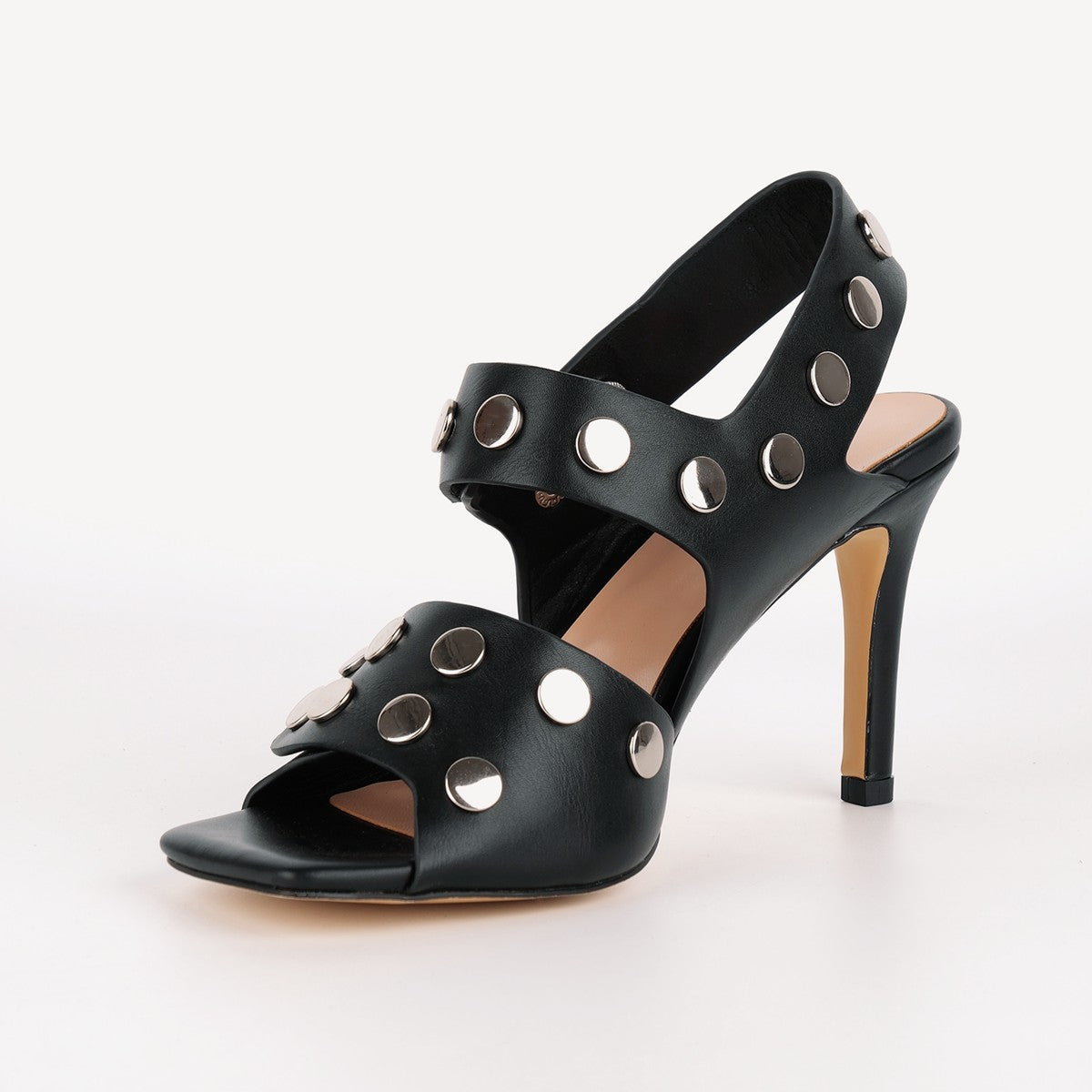 Square Toe Rivet Buckle Strap Sandals - Onlymaker