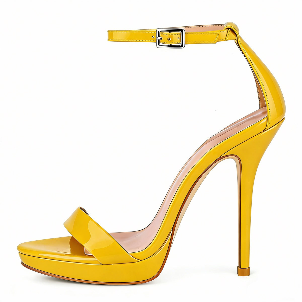 Low Platform Ankle Strap Stiletto Sandals - Onlymaker