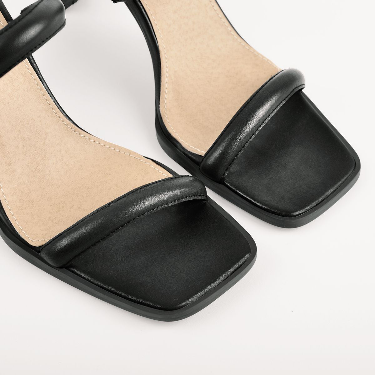Square Toe Slip On Sandals Mules - Onlymaker